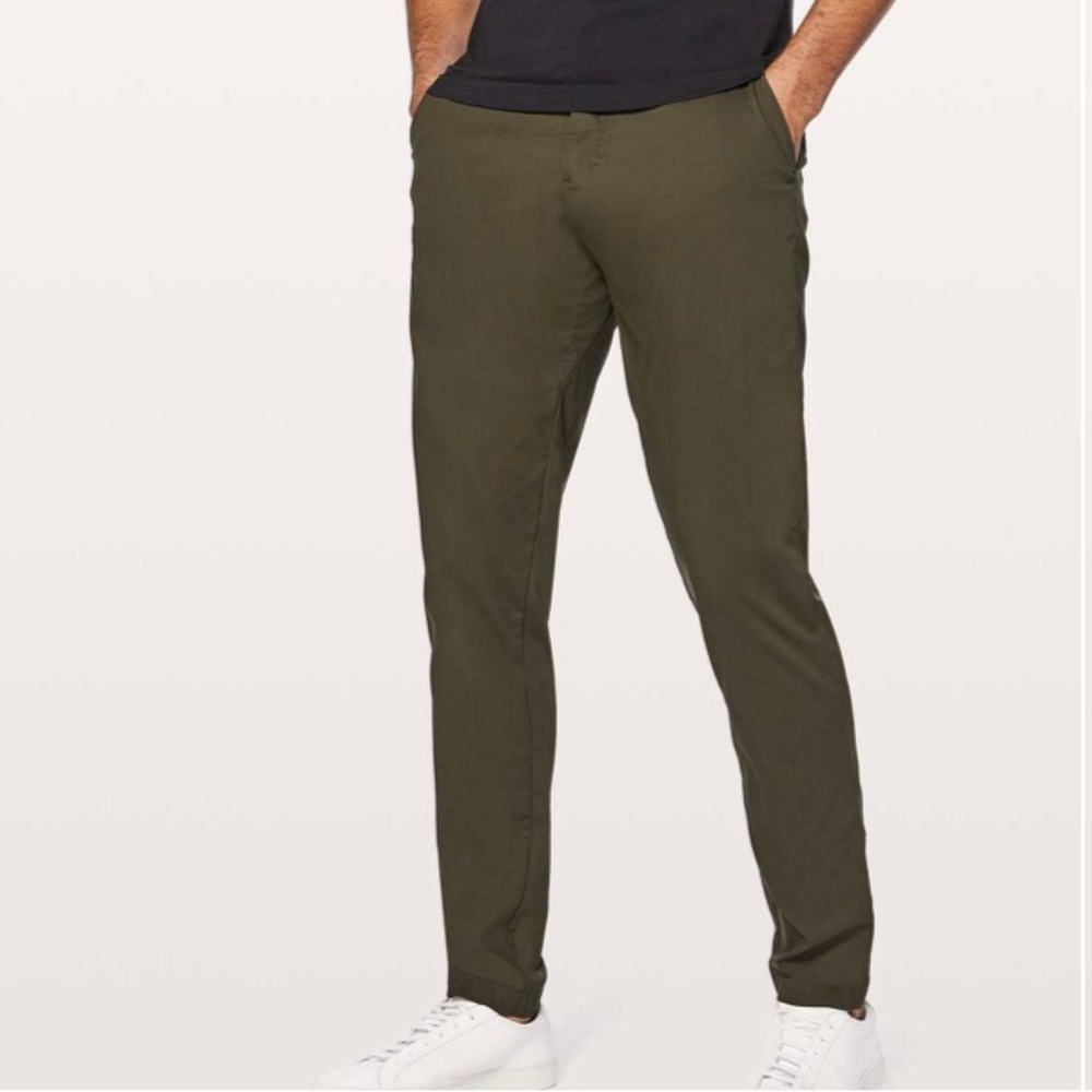 NWT Lululemon Dark Olive Green Commission Pants Size 28